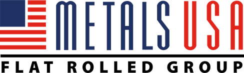 Metals USA Flat Rolled Group logo featuring stylized American flag elements.