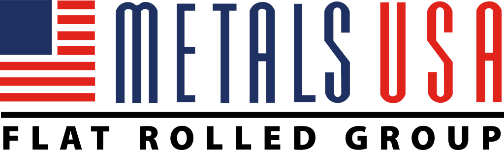 Primary logo of Metals USA Flat Rolled Group with bold typography.
