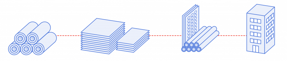 Icon image of Metals USA's steel processes